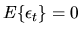 $E\{\epsilon_t\}=0$