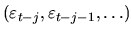 $(\varepsilon_{t-j},\varepsilon_{t-j-1},\ldots)$