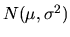 $N(\mu,\sigma^2)$