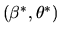 $(\beta^*,\theta^*)$