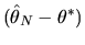 $(\hat\theta_N-\theta^*)$