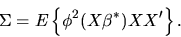 \begin{displaymath}\Sigma = E\left\{ \phi^2(X\beta^*) X X'\right\}.
\end{displaymath}