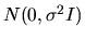 $N(\boldmath {0},\sigma^2 \boldmath {I})$