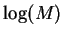 $\log(M)$