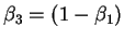 $\beta_3=(1-\beta_1)$
