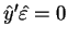 $\hat{y}^{\prime }\hat{\varepsilon}=0$
